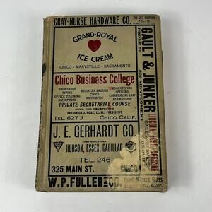 1926 CA Chico Oroville City Directory POOR Ancestry Genealogy Reference Antique